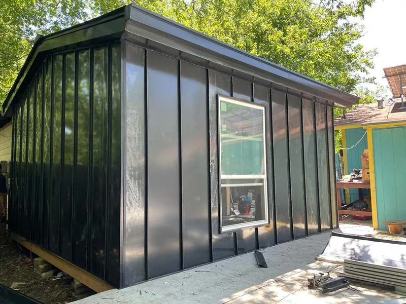 Black standing seam metal wall panels for Metal Roof Installation in Wawarsing