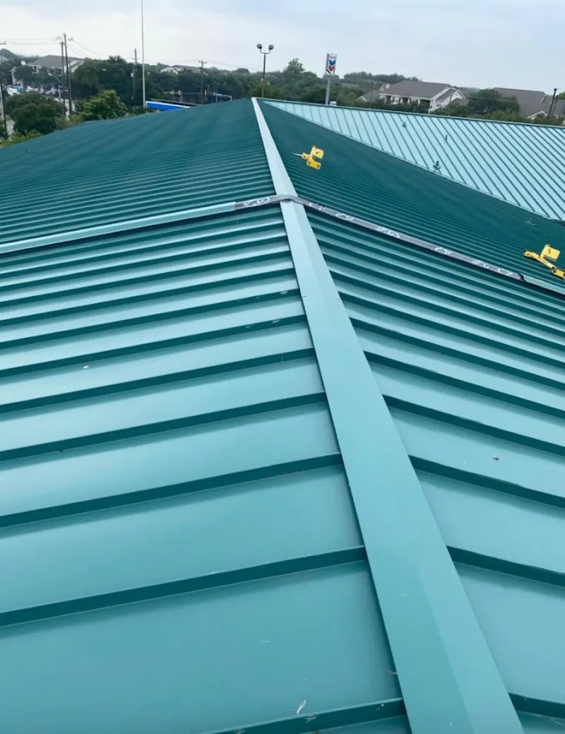 Green commercial metal roof ridge and valley for Metal Roof Repair in Wawarsing